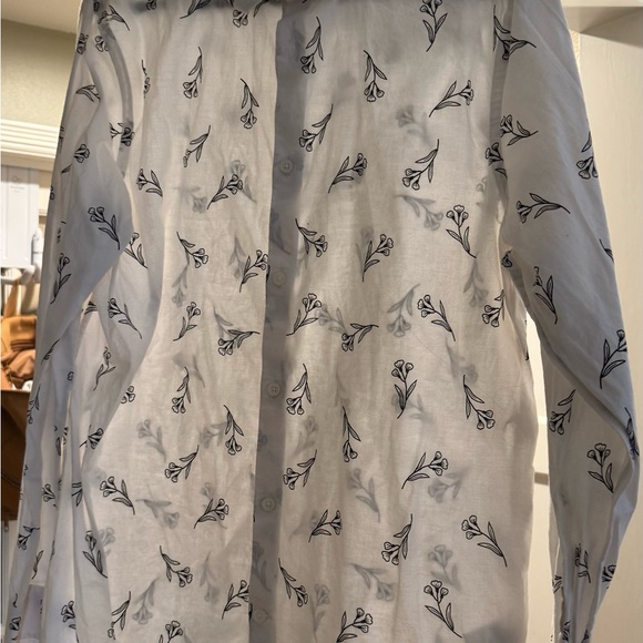 Express White Floral Men's Shirt Jacket - Picture 1 of 2